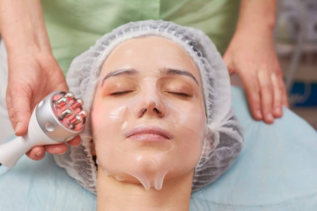 Close up of skin therapy