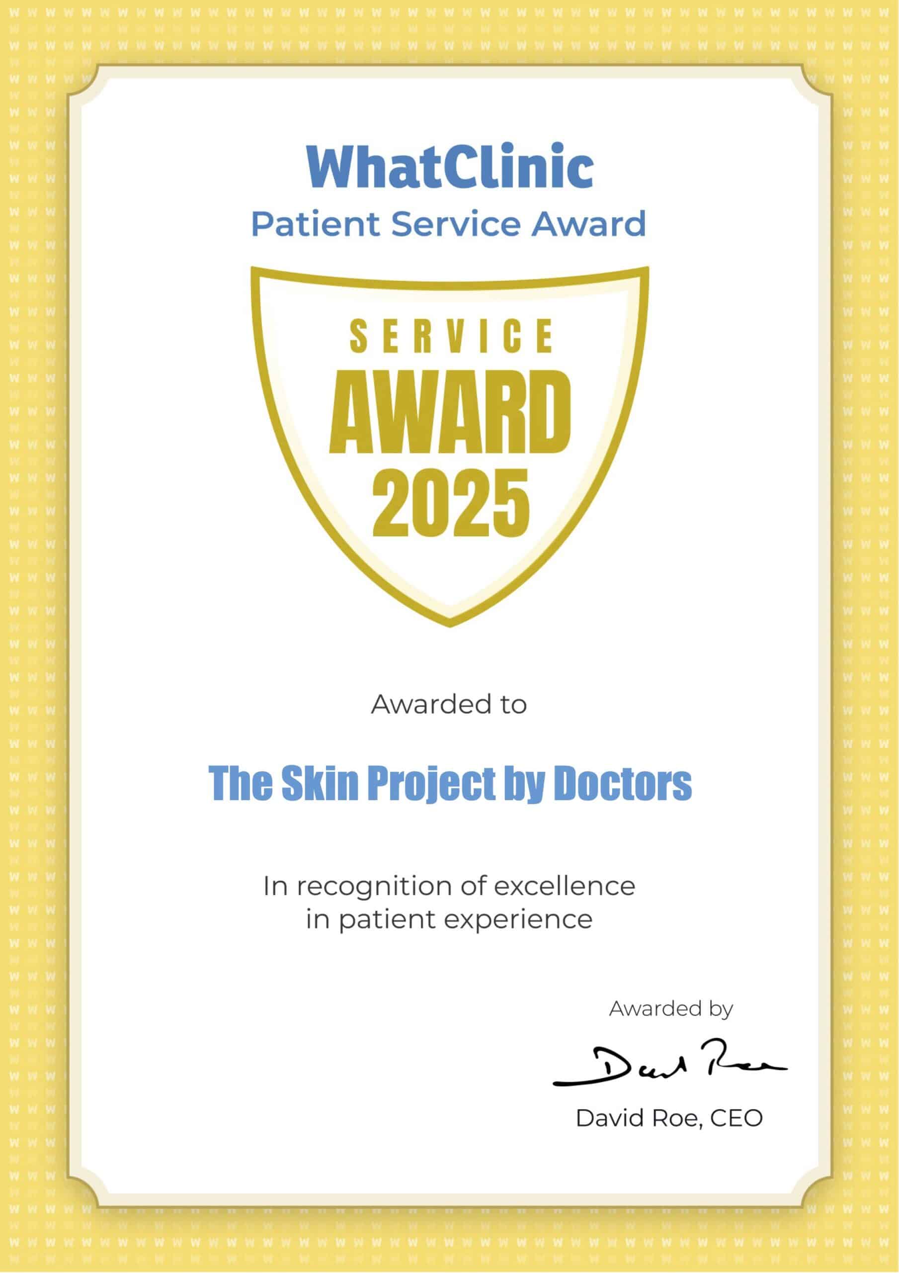 WhatClinic Patient Service Award